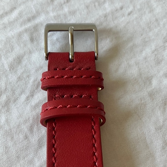 Coach: Red Leather Strap Watch- Silver Tone- Star Charm main image 14